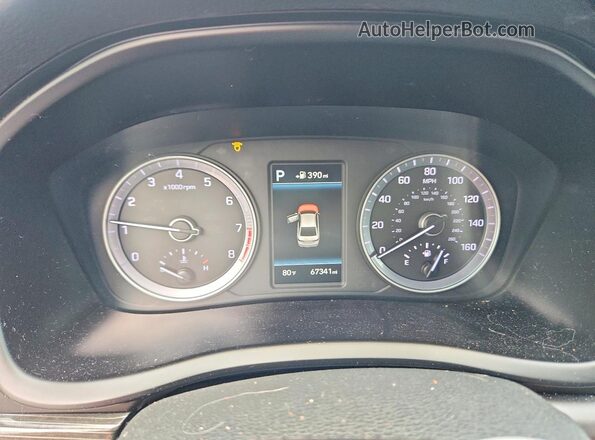 5NPE34AF1KH788574 2019 HYUNDAI SONATA Серый Вид щитка приборов