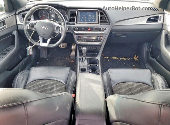 5NPE34AF1KH817717 2019 HYUNDAI SONATA Белый Вид панели приборов