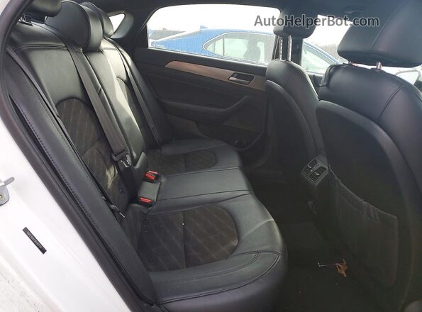 5NPE34AF1KH817717 2019 HYUNDAI SONATA Белый Вид задних сидений