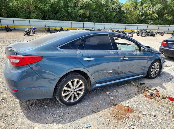5NPE34AF2GH277141 2016 HYUNDAI SONATA Синий Задняя правая четверть