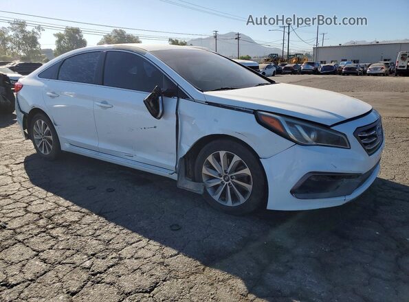 5NPE34AF2GH280072 2016 HYUNDAI SONATA White Delantero derecho