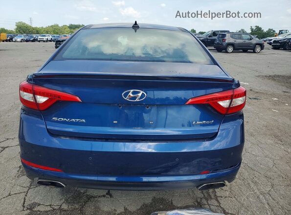 5NPE34AF2GH284591 2016 HYUNDAI SONATA Blue Widok z tyłu