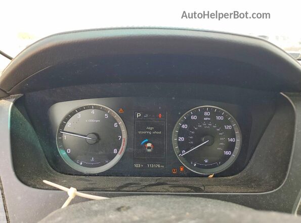 5NPE34AF2GH284591 2016 HYUNDAI SONATA Blue Widok zestawu wskaźników