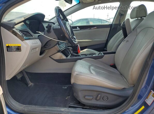 5NPE34AF2GH284591 2016 HYUNDAI SONATA Blue Widok wnętrza z przodu