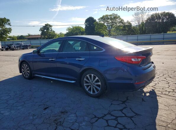 5NPE34AF2GH302376 2016 HYUNDAI SONATA Blue Rear left