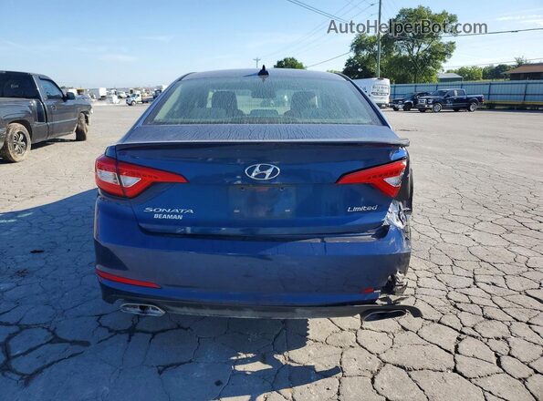 5NPE34AF2GH302376 2016 HYUNDAI SONATA Blue Rear view