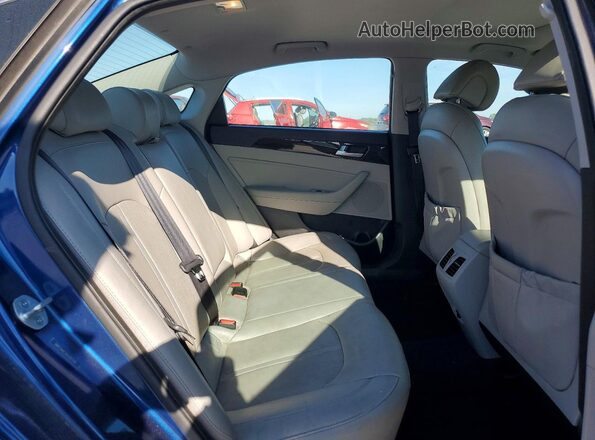 5NPE34AF2GH302376 2016 HYUNDAI SONATA Blue Rear seats view