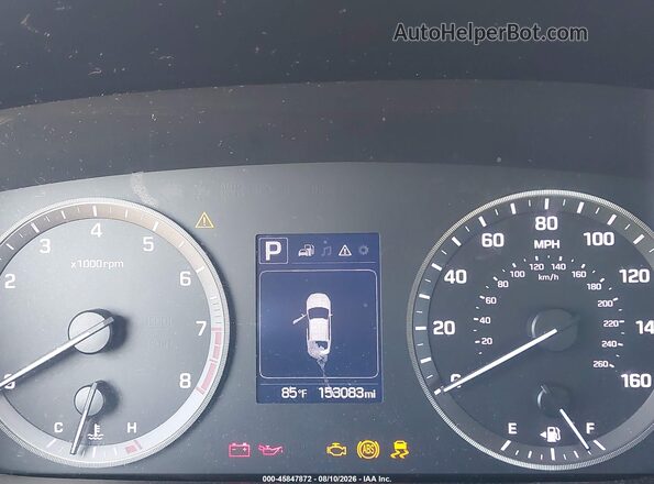 5NPE34AF2GH316486 2016 HYUNDAI SONATA Red უკანა სავარძლების ხედი