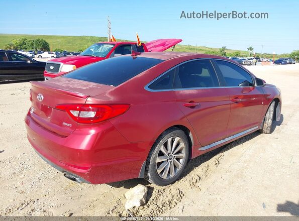 5NPE34AF2GH316486 2016 HYUNDAI SONATA Red უკანა მარჯვენა