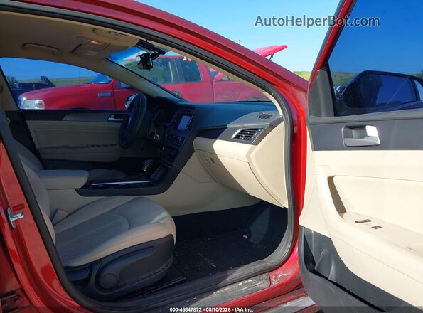 5NPE34AF2GH316486 2016 HYUNDAI SONATA Red წინა სალონის ხედი