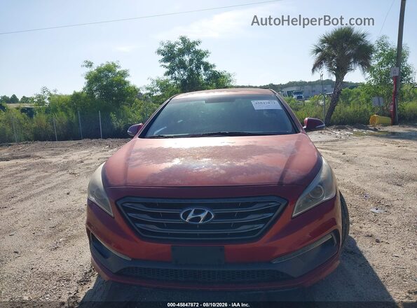 5NPE34AF2GH316486 2016 HYUNDAI SONATA Red წინა ხედი