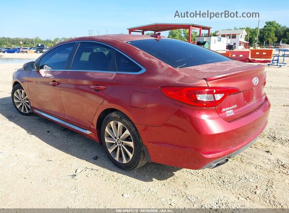 5NPE34AF2GH316486 2016 HYUNDAI SONATA Red უკანა მარცხენა