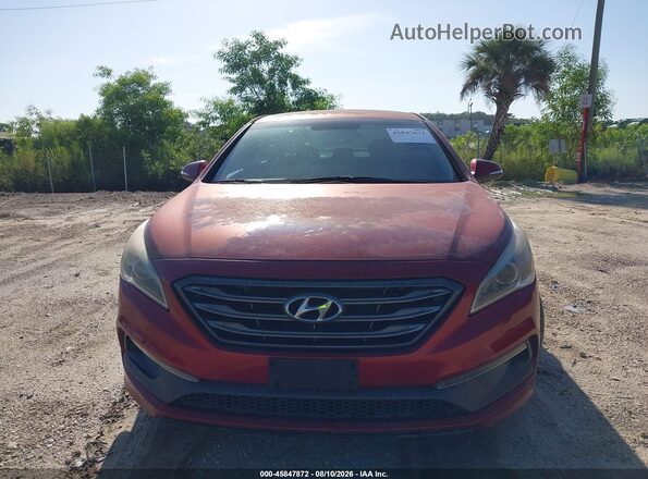 5NPE34AF2GH316486 2016 HYUNDAI SONATA Red ხელსაწყოთა პანელის ხედი