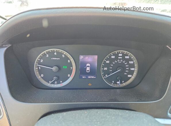 5NPE34AF2GH319744 2016 HYUNDAI SONATA White Instrument cluster view