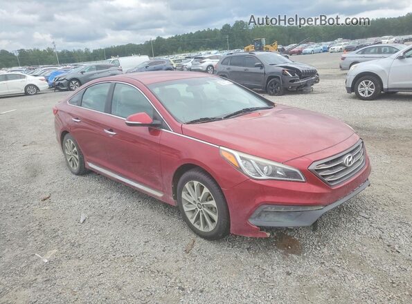 5NPE34AF2GH350198 2016 HYUNDAI SONATA Красный Передняя правая четверть