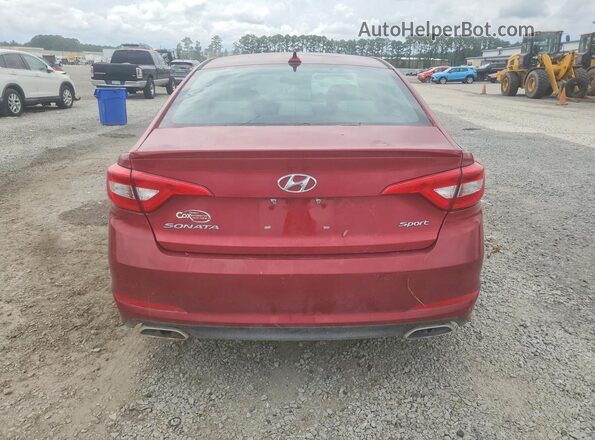 5NPE34AF2GH350198 2016 HYUNDAI SONATA Красный Вид сзади