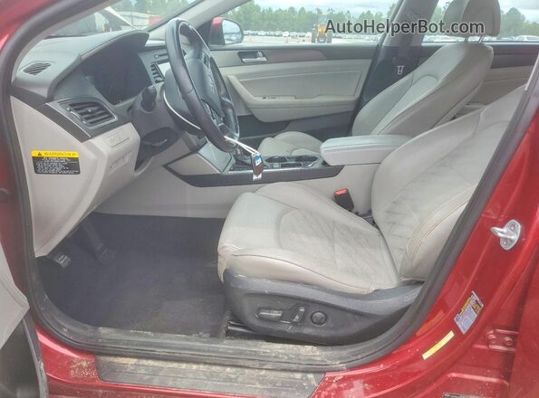 5NPE34AF2GH350198 2016 HYUNDAI SONATA Красный Вид салона спереди