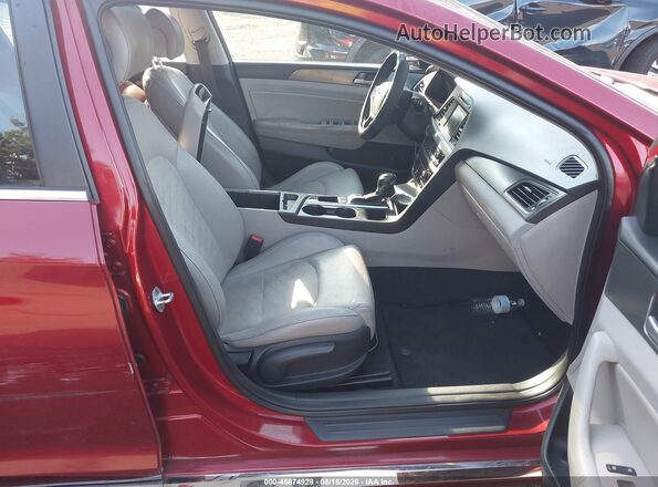 5NPE34AF2GH401666 2016 HYUNDAI SONATA Красный Вид салона спереди