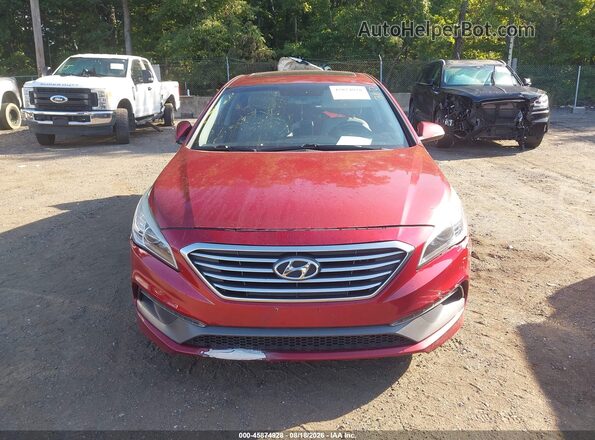 5NPE34AF2GH401666 2016 HYUNDAI SONATA Красный Вид щитка приборов