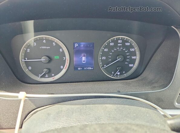 5NPE34AF2GH412246 2016 HYUNDAI SONATA Black ხელსაწყოთა პანელის ხედი