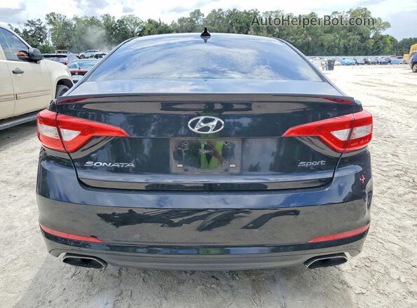 5NPE34AF2GH415390 2016 HYUNDAI SONATA Black Հետևի տեսք