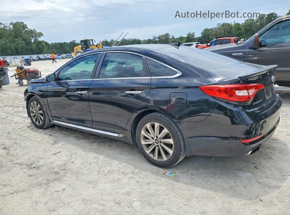 5NPE34AF2GH415390 2016 HYUNDAI SONATA Black Հետևի ձախ
