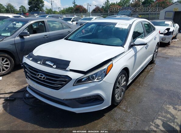 5NPE34AF2GH427653 2016 HYUNDAI SONATA Белый Передняя левая четверть