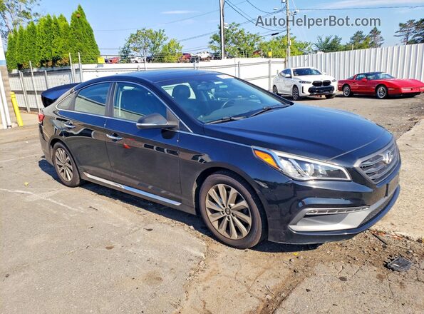5NPE34AF2GH428107 2016 HYUNDAI SONATA Black Front right