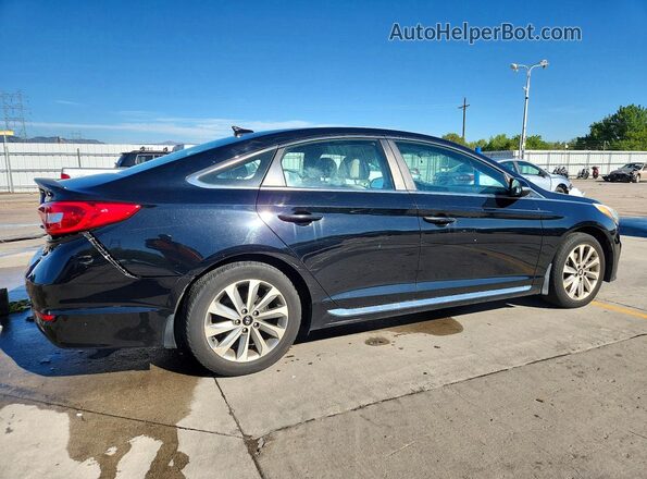 5NPE34AF2HH479172 2017 HYUNDAI SONATA Black Задня права чверть