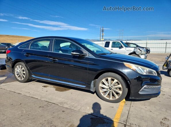 5NPE34AF2HH479172 2017 HYUNDAI SONATA Black Передня права чверть