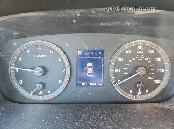 5NPE34AF2HH479172 2017 HYUNDAI SONATA Black Вид щитка приладів