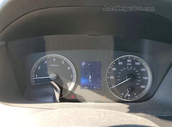 5NPE34AF2HH499485 2017 HYUNDAI SONATA White Widok zestawu wskaźników