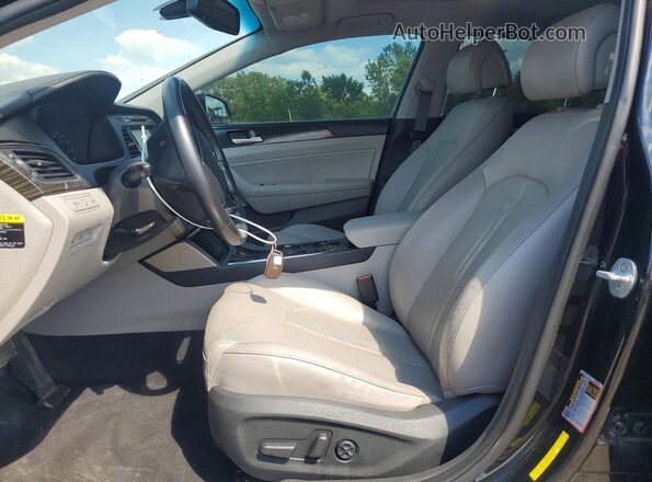5NPE34AF2HH523297 2016 HYUNDAI SONATA Black Front interior view