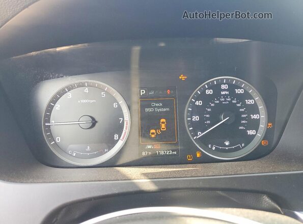 5NPE34AF2HH523297 2016 HYUNDAI SONATA Black Instrument cluster view