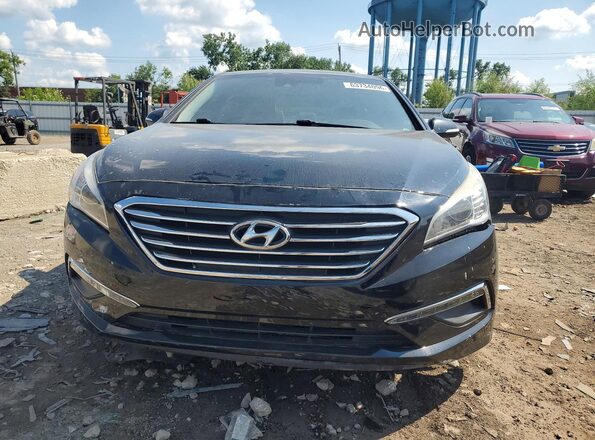 5NPE34AF2HH523297 2016 HYUNDAI SONATA Black Front view