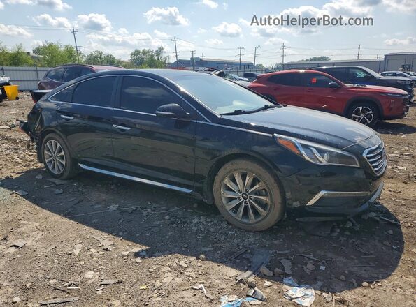 5NPE34AF2HH523297 2016 HYUNDAI SONATA Black Front right