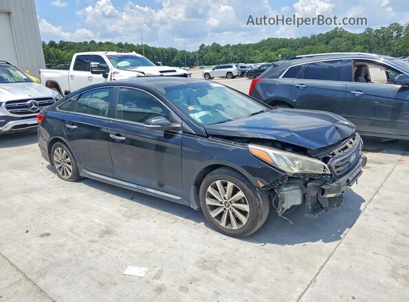5NPE34AF2HH543839 2017 HYUNDAI SONATA Black Przód prawy