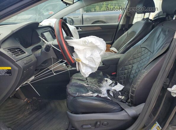 5NPE34AF2HH543839 2017 HYUNDAI SONATA Black Widok wnętrza z przodu