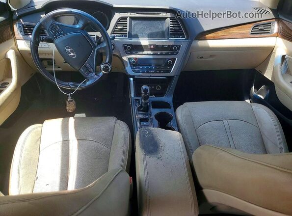 5NPE34AF2HH548846 2017 HYUNDAI SONATA Black Widok deski rozdzielczej
