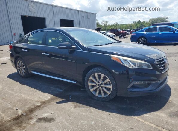 5NPE34AF2HH548846 2017 HYUNDAI SONATA Black Przód prawy