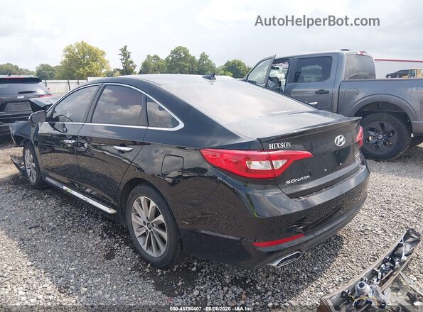 5NPE34AF2HH582575 2017 HYUNDAI SONATA Black Trasero izquierdo