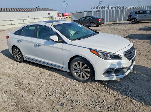 5NPE34AF2HH584469 2017 HYUNDAI SONATA White Передня права чверть