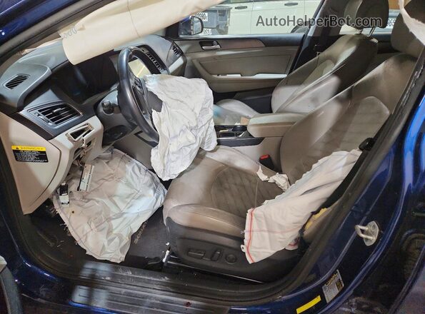5NPE34AF2HH587971 2017 HYUNDAI SONATA Blue Vista interior delantera