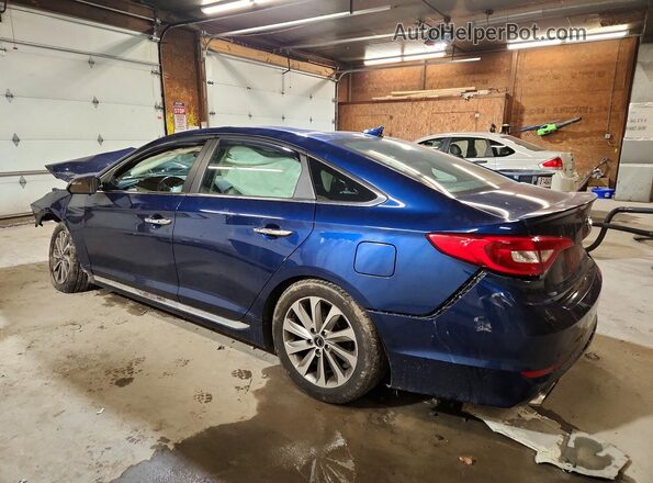 5NPE34AF2HH587971 2017 HYUNDAI SONATA Blue Trasero izquierdo