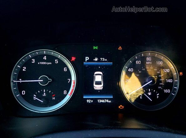 5NPE34AF2JH600093 2018 HYUNDAI SONATA Черный Вид щитка приборов