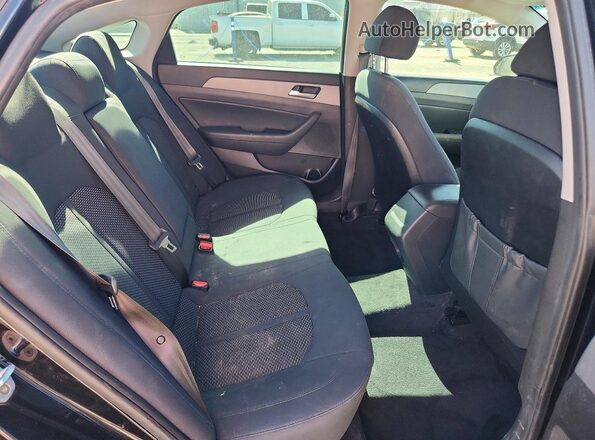 5NPE34AF2JH600093 2018 HYUNDAI SONATA Черный Вид задних сидений