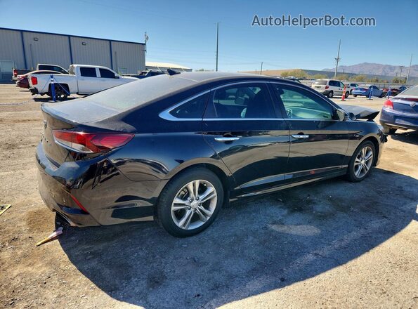 5NPE34AF2JH600093 2018 HYUNDAI SONATA Черный Задняя правая четверть