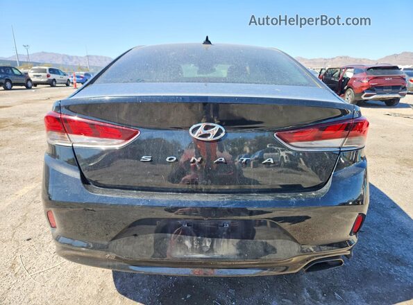 5NPE34AF2JH600093 2018 HYUNDAI SONATA Черный Вид сзади