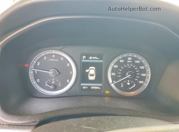 5NPE34AF2JH606413 2018 HYUNDAI SONATA White Instrument cluster view