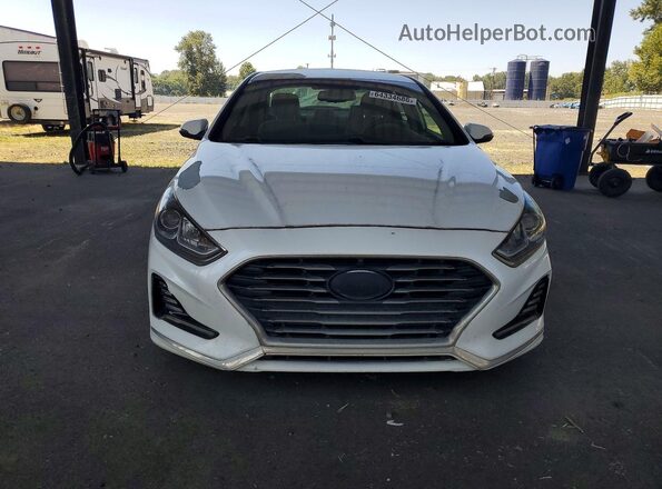 5NPE34AF2JH606413 2018 HYUNDAI SONATA White Front view